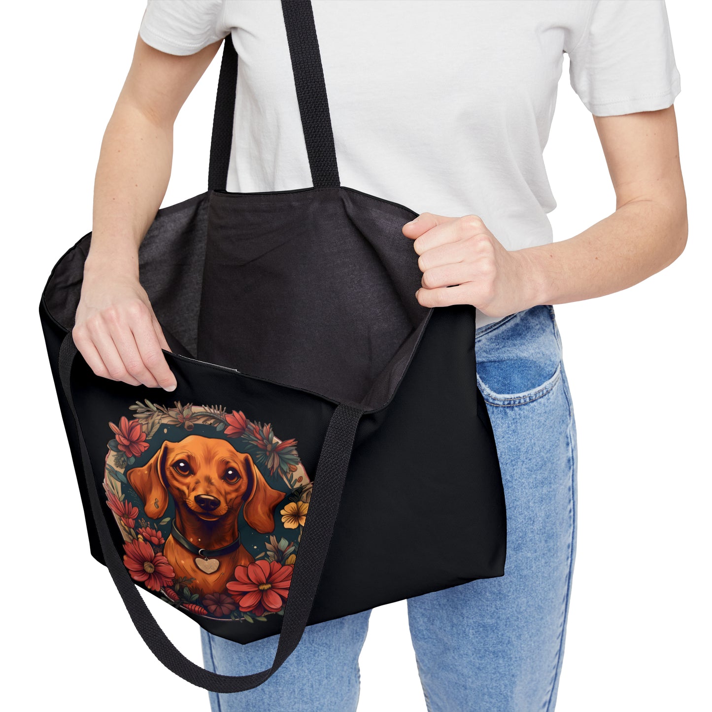 Dachshund Weekender Bag: "Heart"