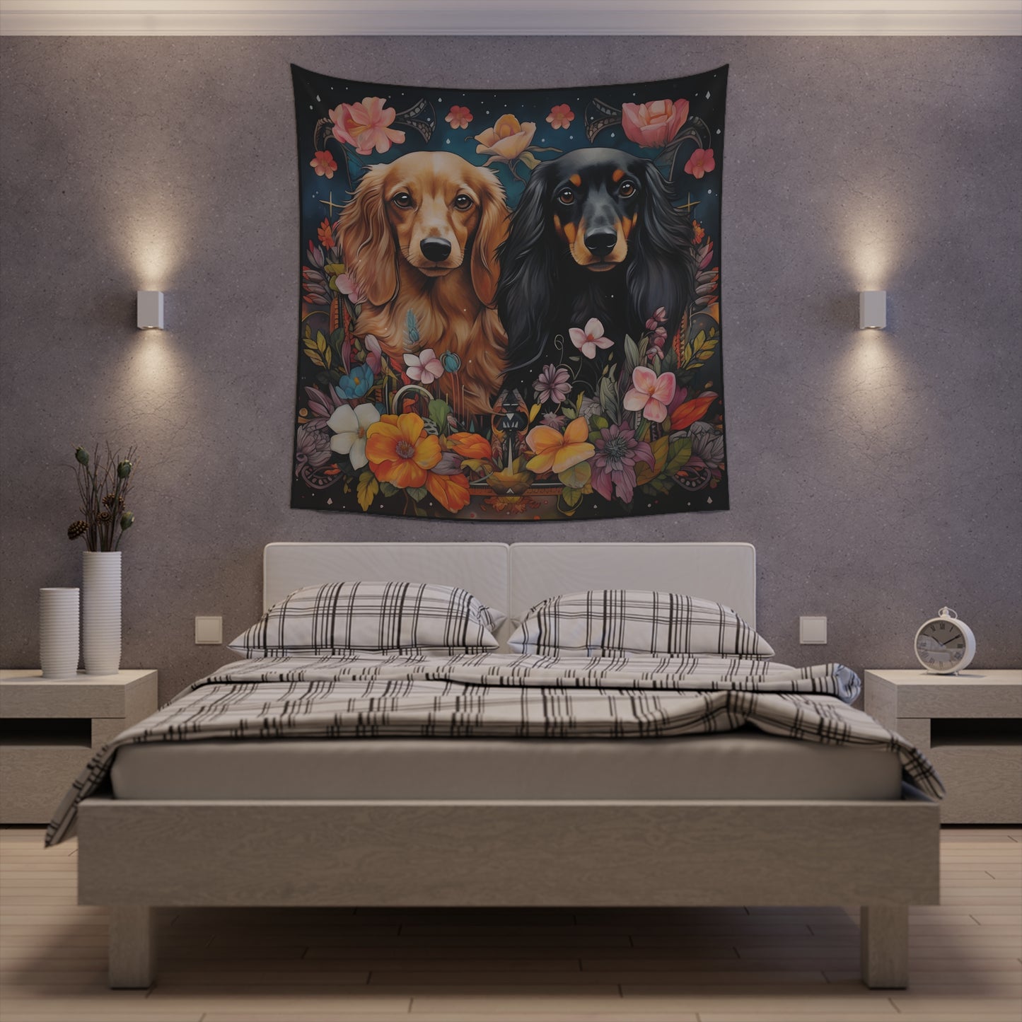 Dachshund Tapestry: "Best Friends"