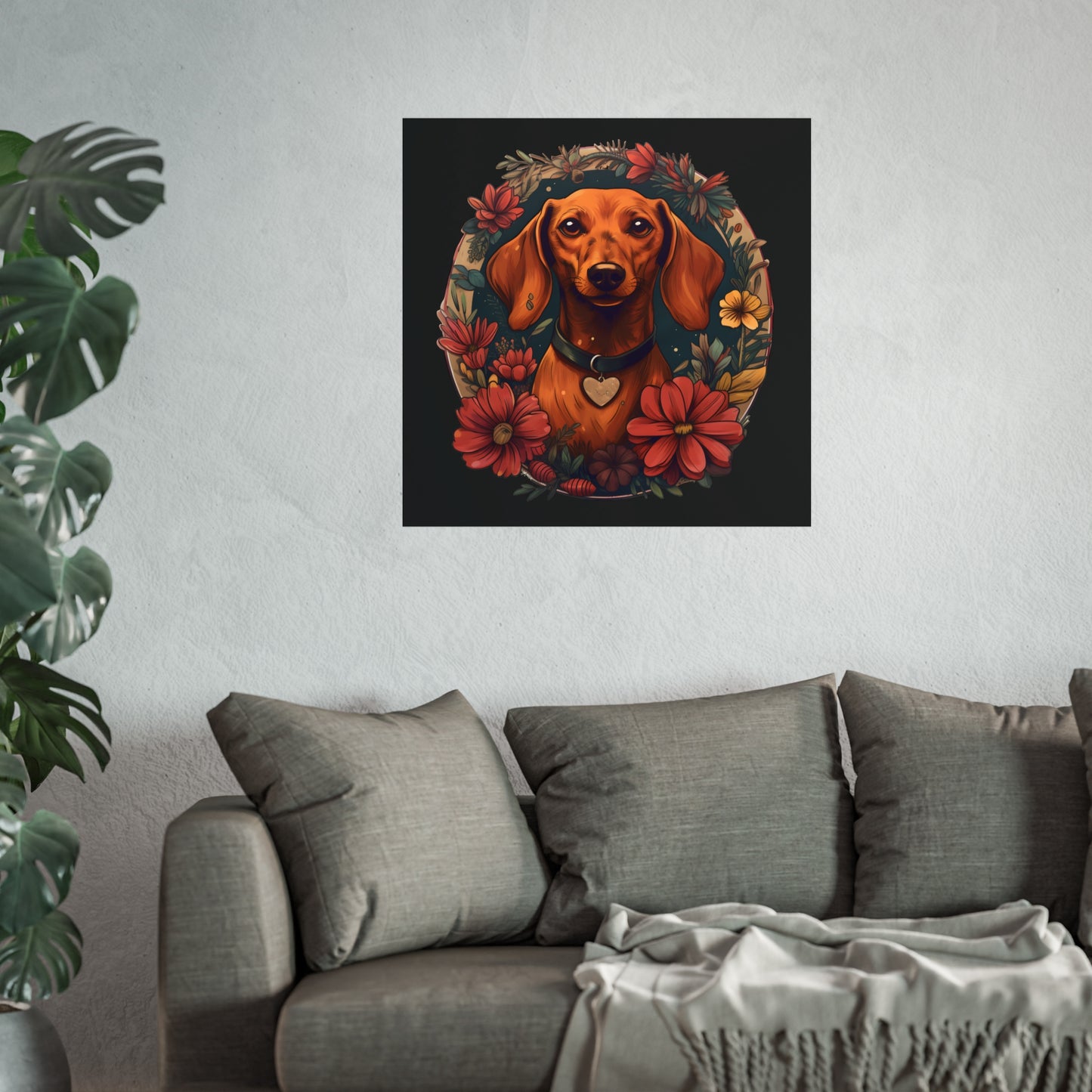 Dachshund Art Print: "Heart"