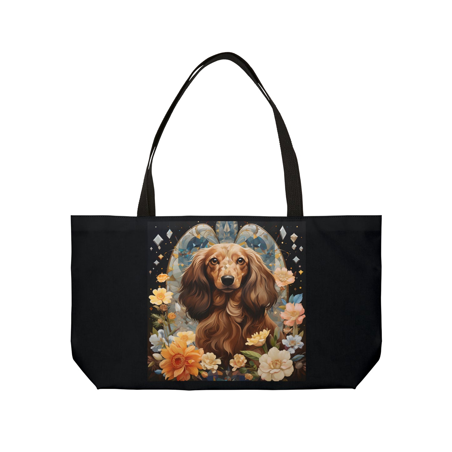 Dachshund Weekender Bag: "Queen Cream"