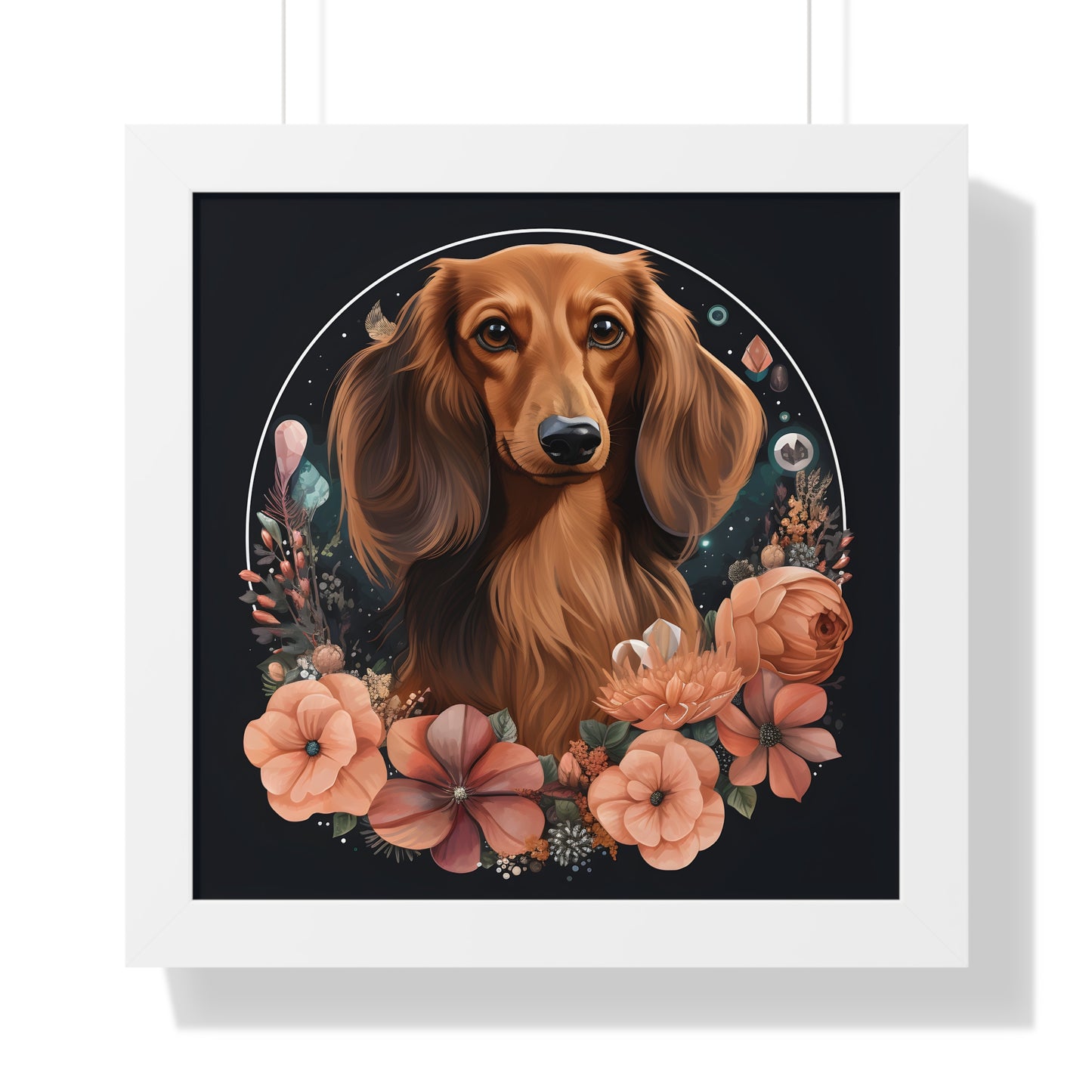 Dachshund Framed Art: "Rose"