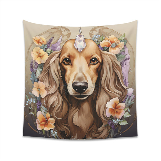 Dachshund Tapestry: "Manifesting Citrine"