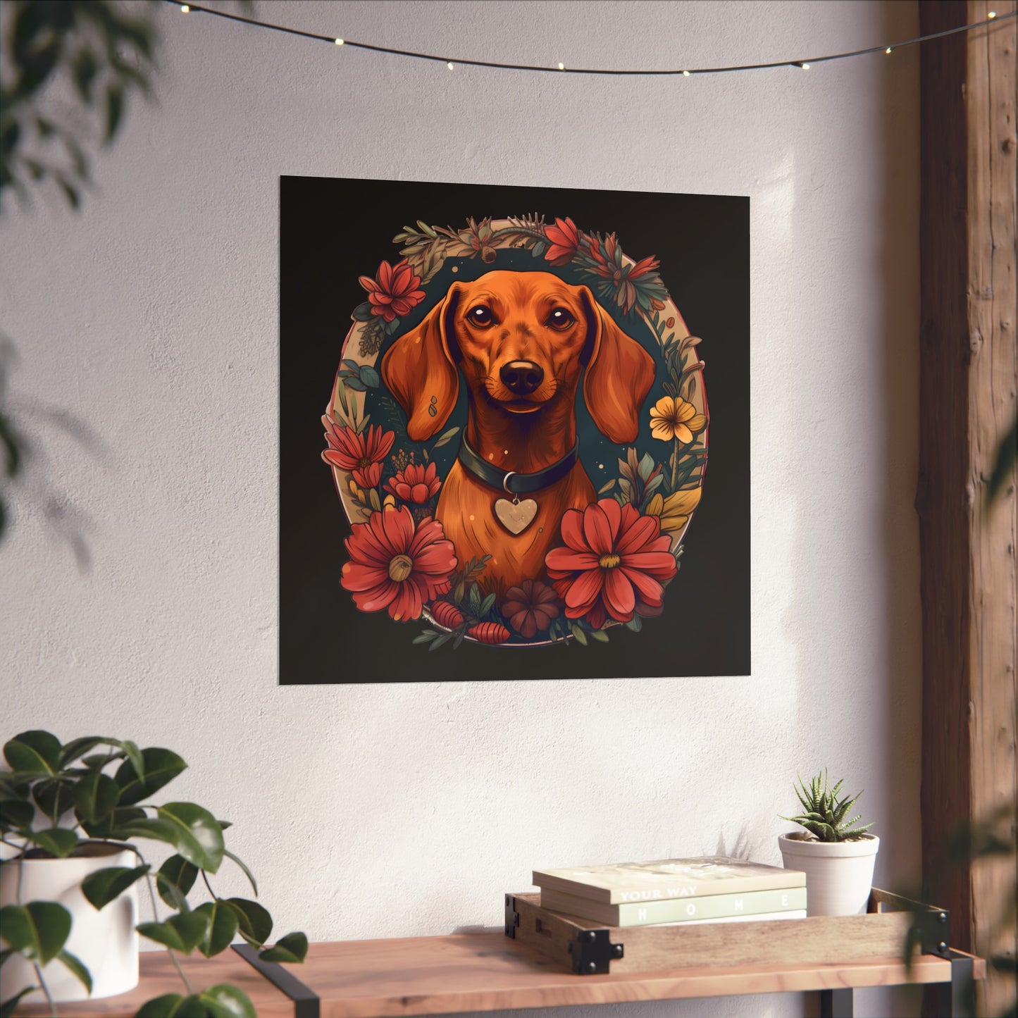 Dachshund Art Print: "Heart"