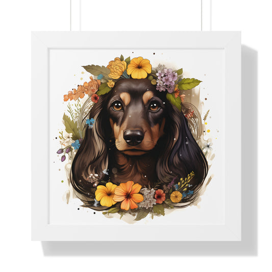 Dachshund Framed Art: "Summer"